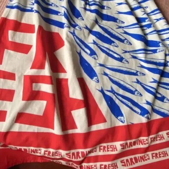 Market Fresh Sardines Red & Blue Summer Dress - Picture 5 of 6